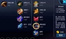 王者荣耀出装中的黑切,王者荣耀中的冷峻战神装备解析